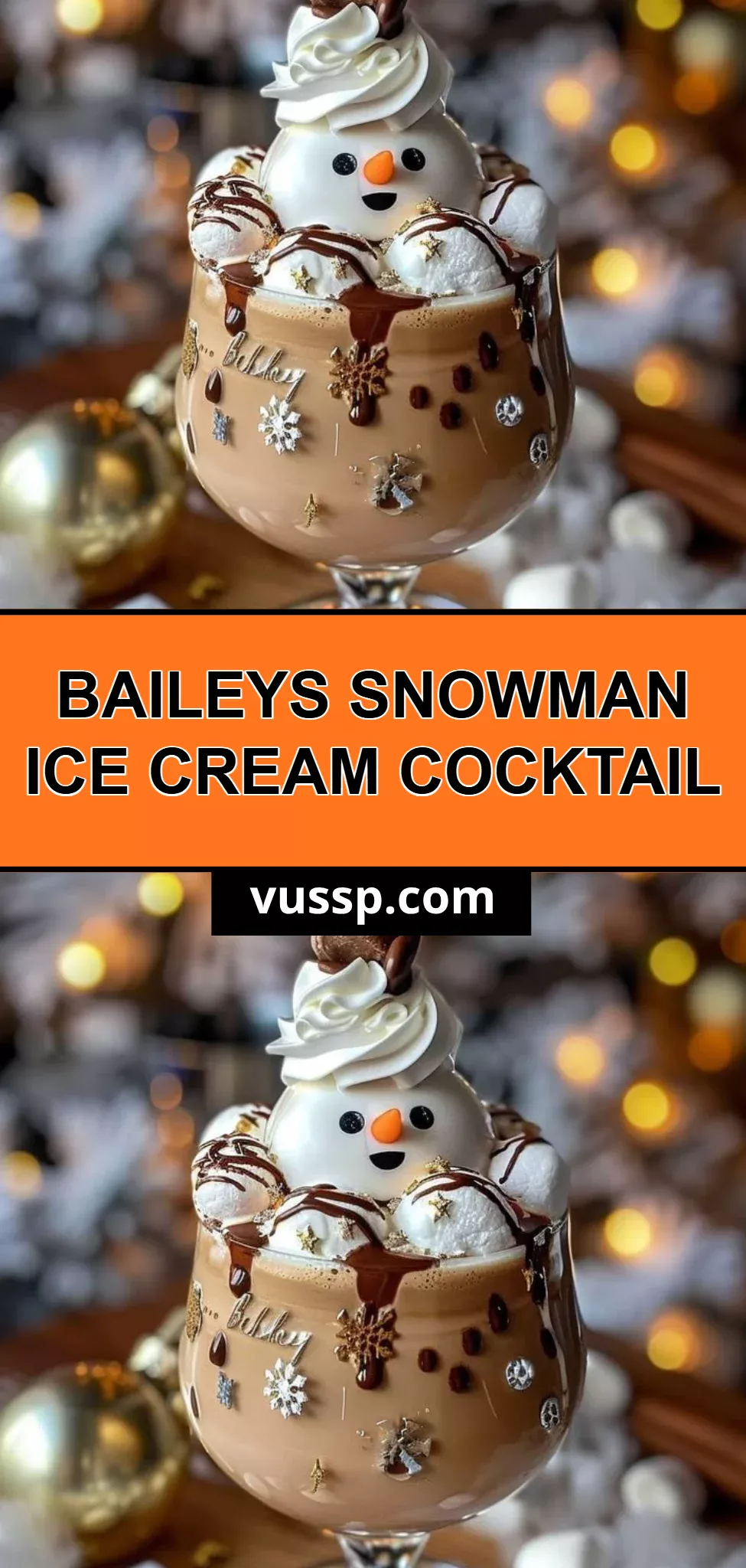 Baileys Snowman Ice Cream Cocktail