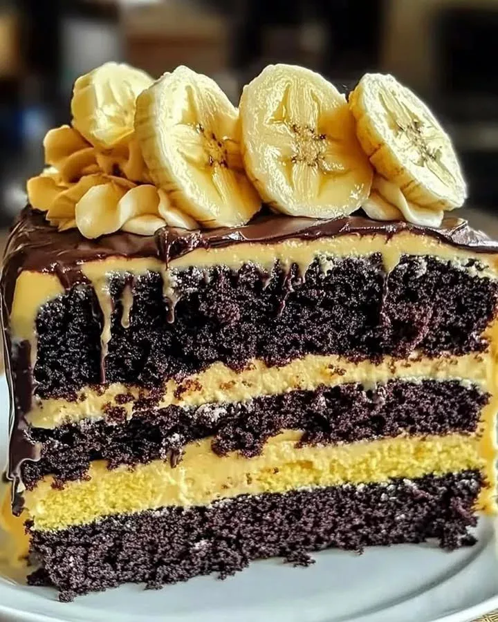 Banana Chocolate Layer Cake