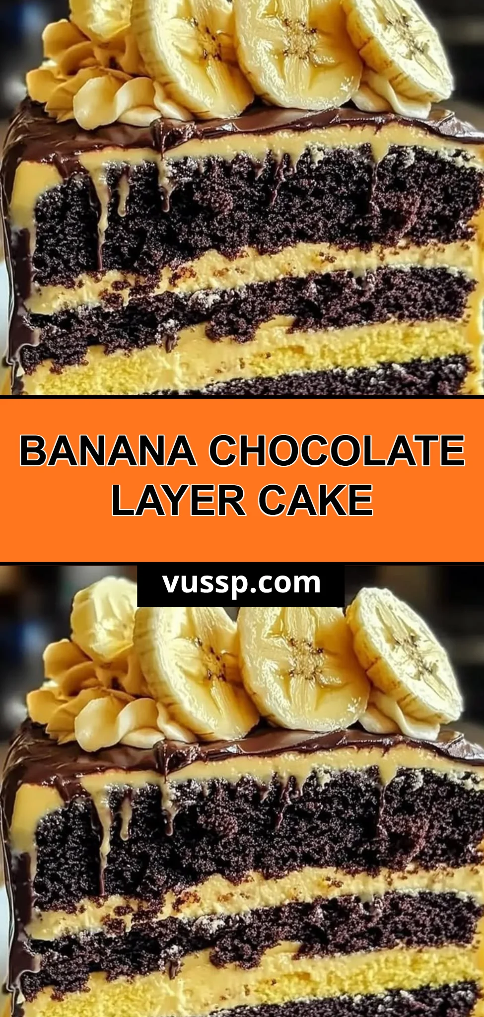 Banana Chocolate Layer Cake