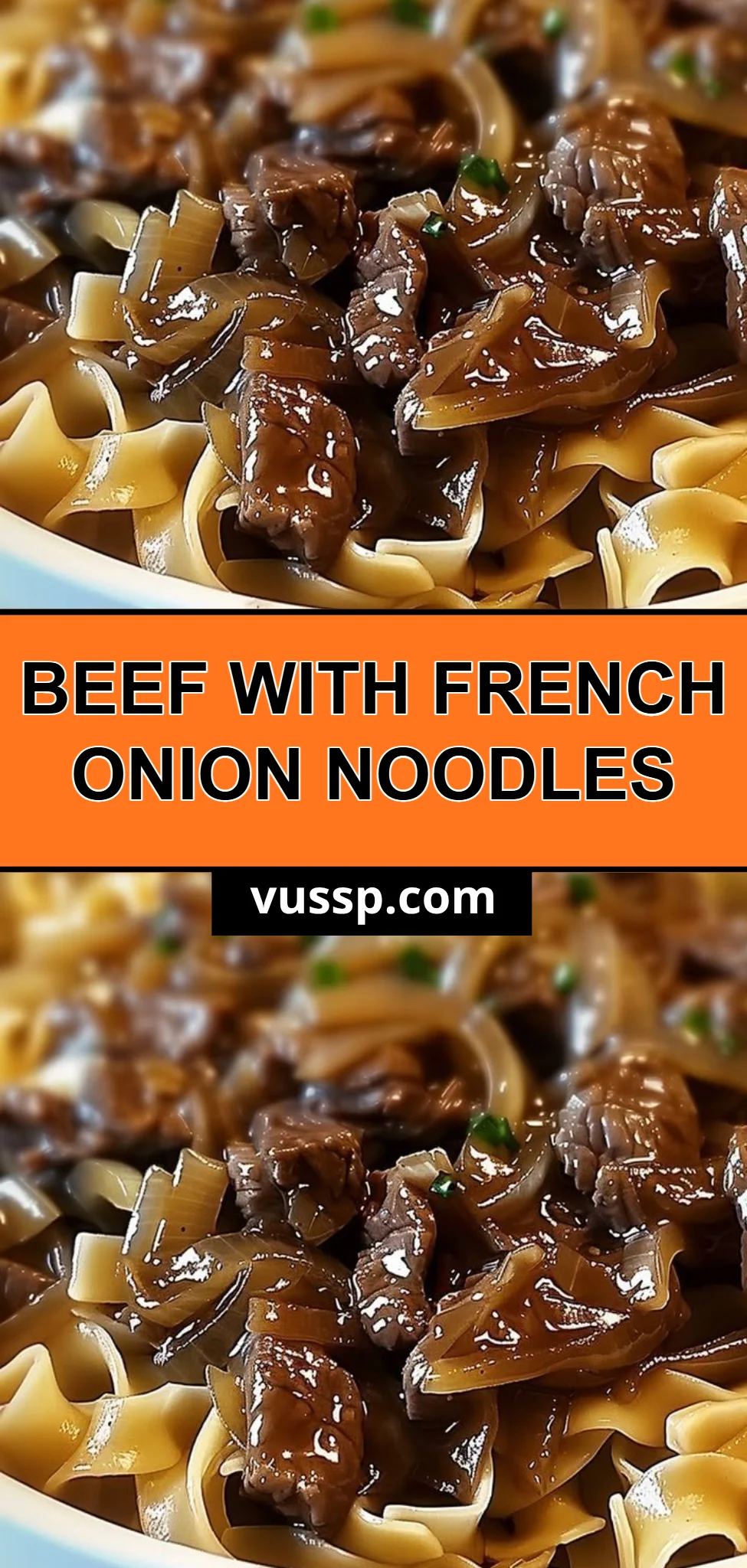 Beef with French Onion Noodles