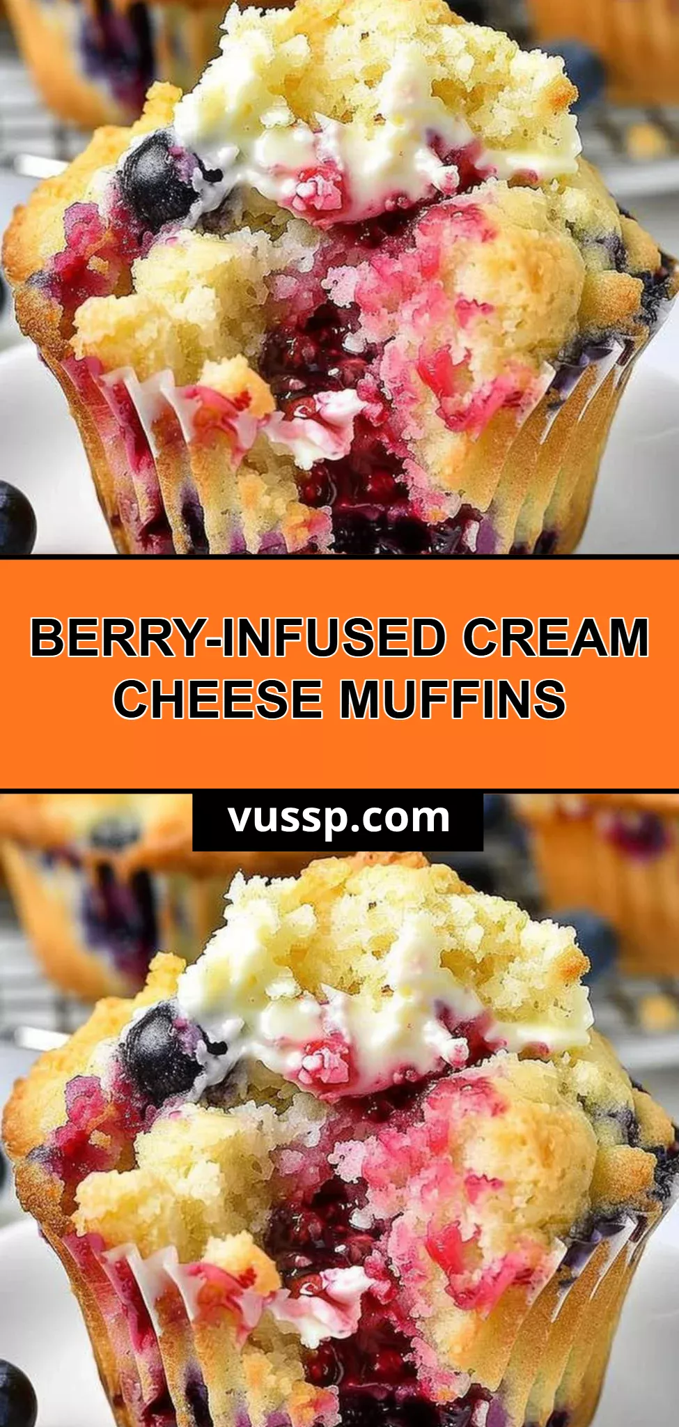 Berry-Infused Cream Cheese Muffins