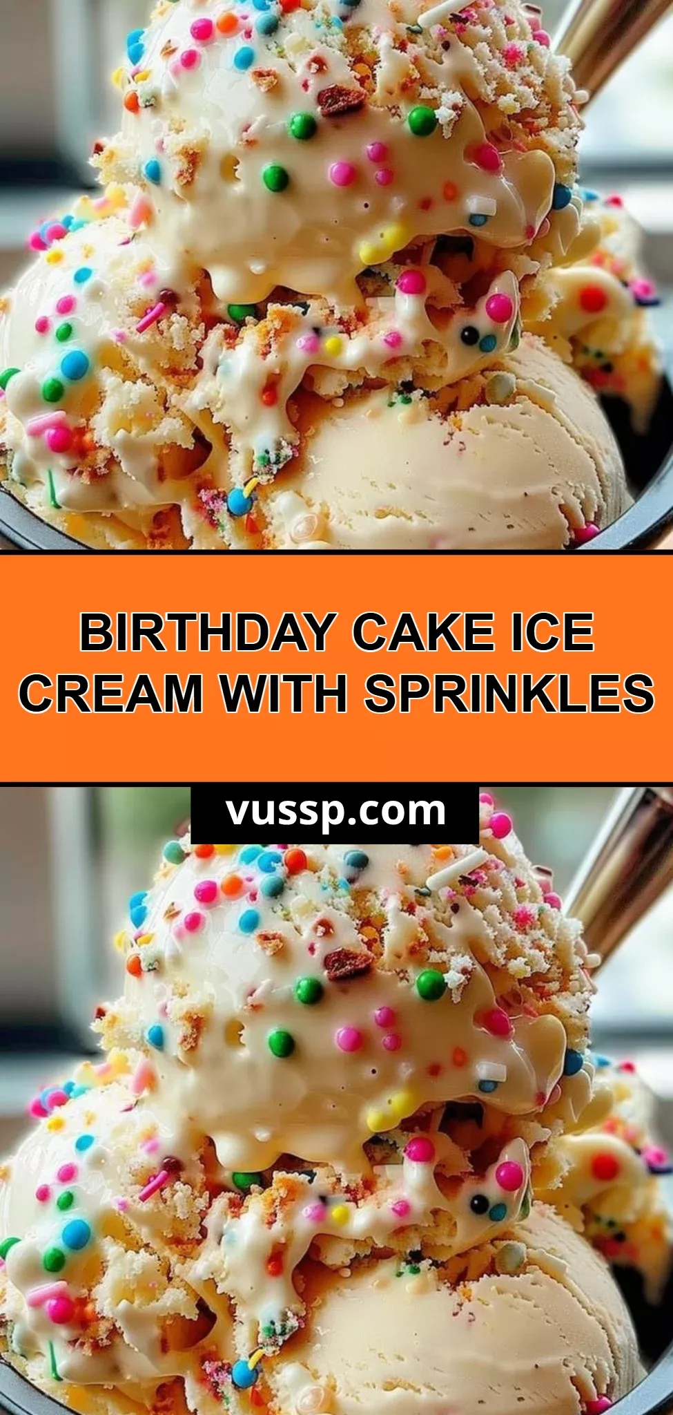 Birthday Cake Ice Cream with Sprinkles