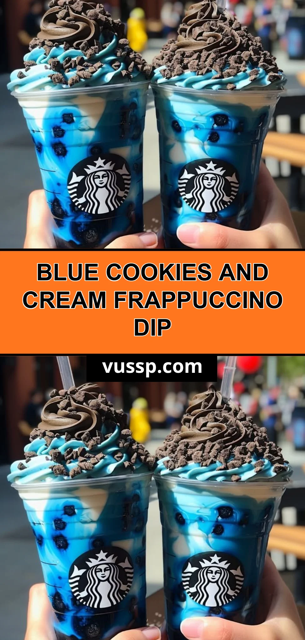 Blue Cookies and Cream Frappuccino Dip