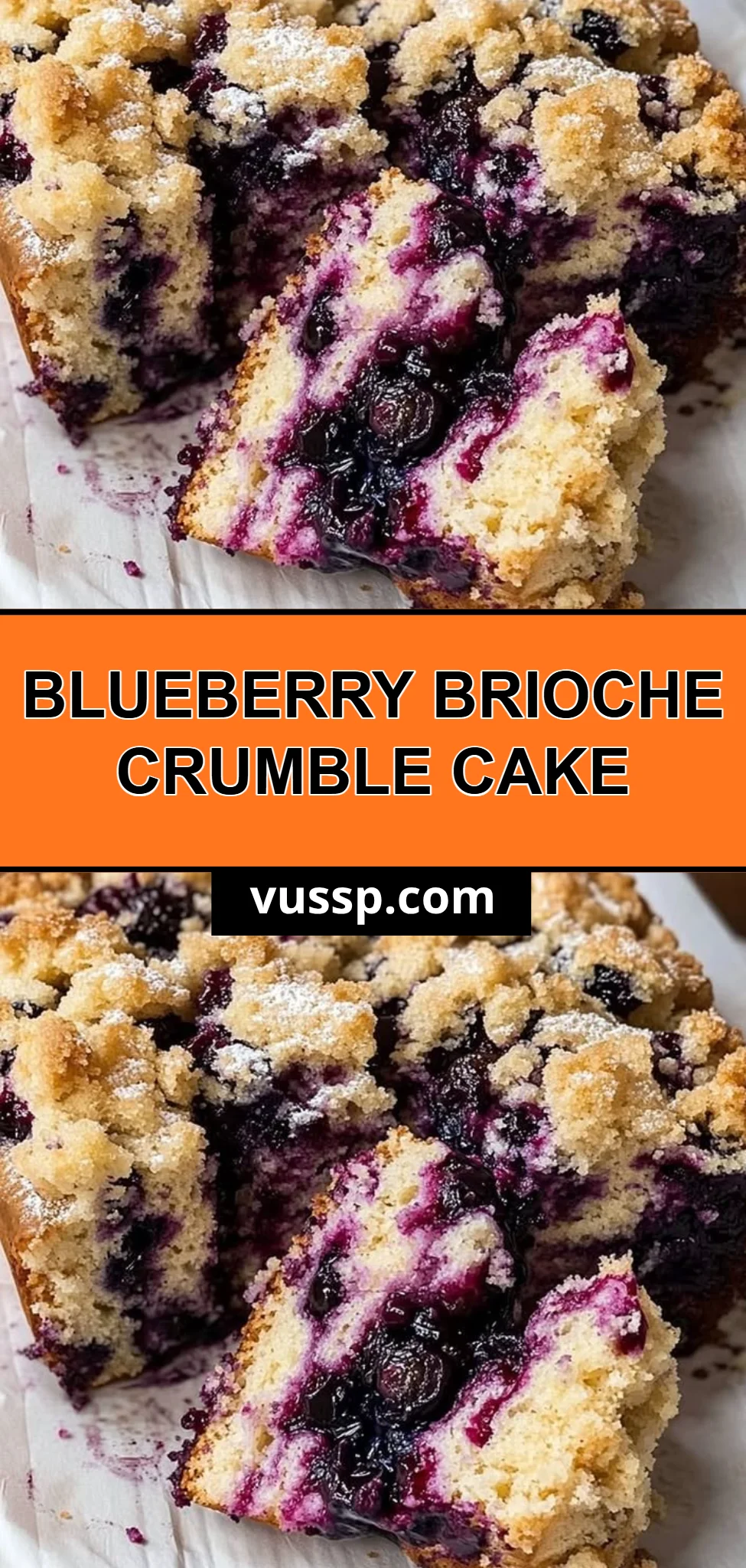 Blueberry Brioche Crumble Cake