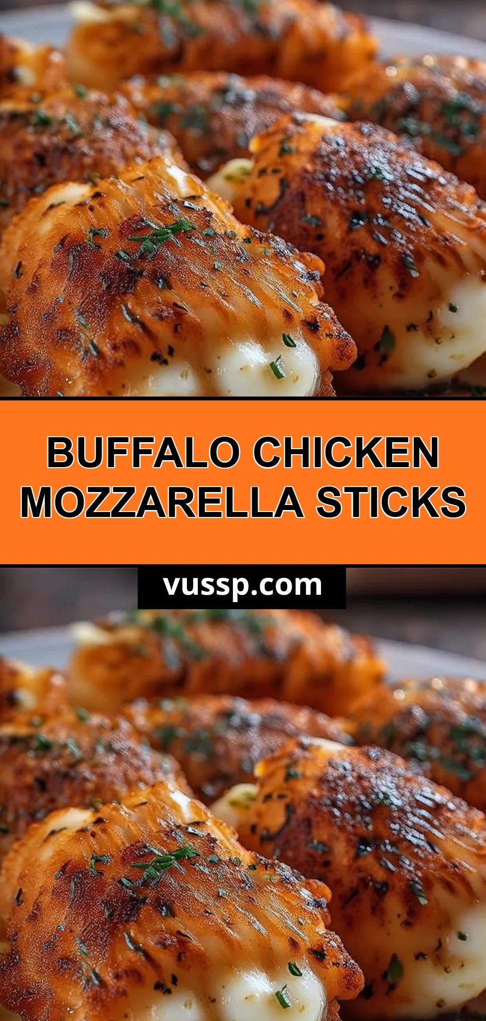 Buffalo Chicken Mozzarella Sticks