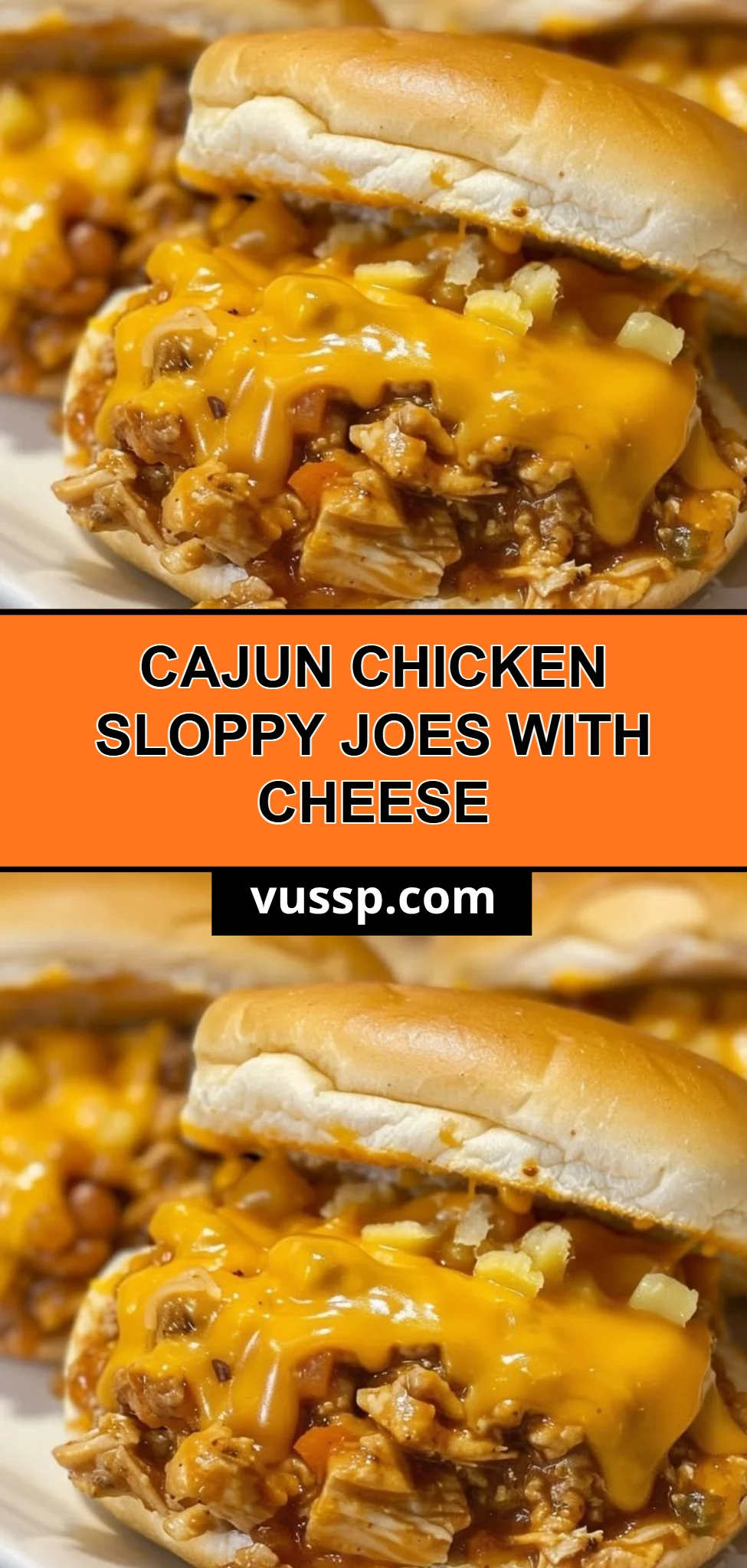 Cajun Chicken Sloppy Joes with Cheese