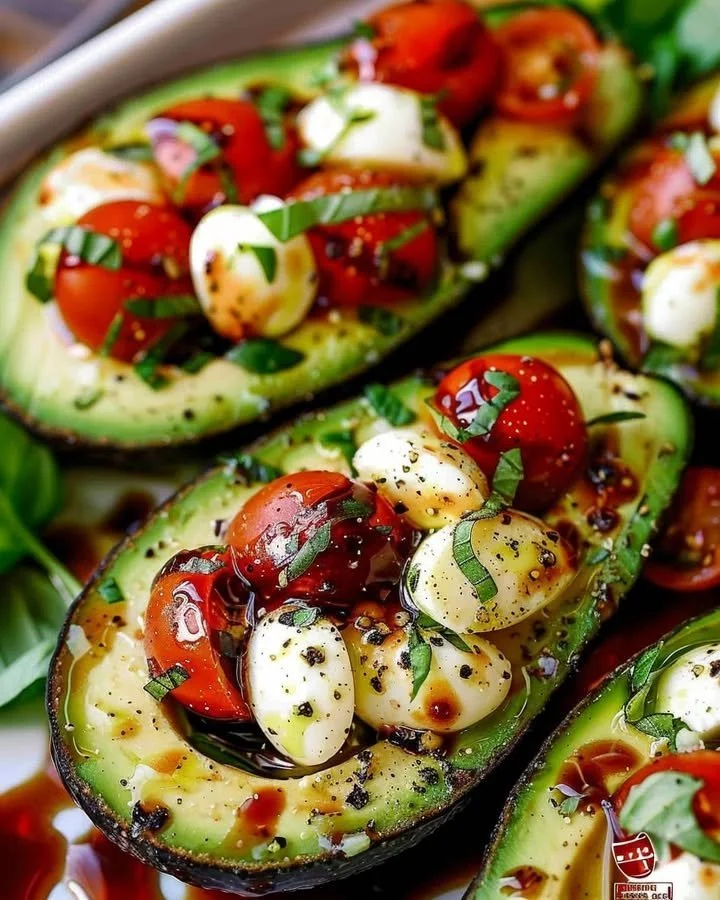 Caprese Stuffed Avocado Bites