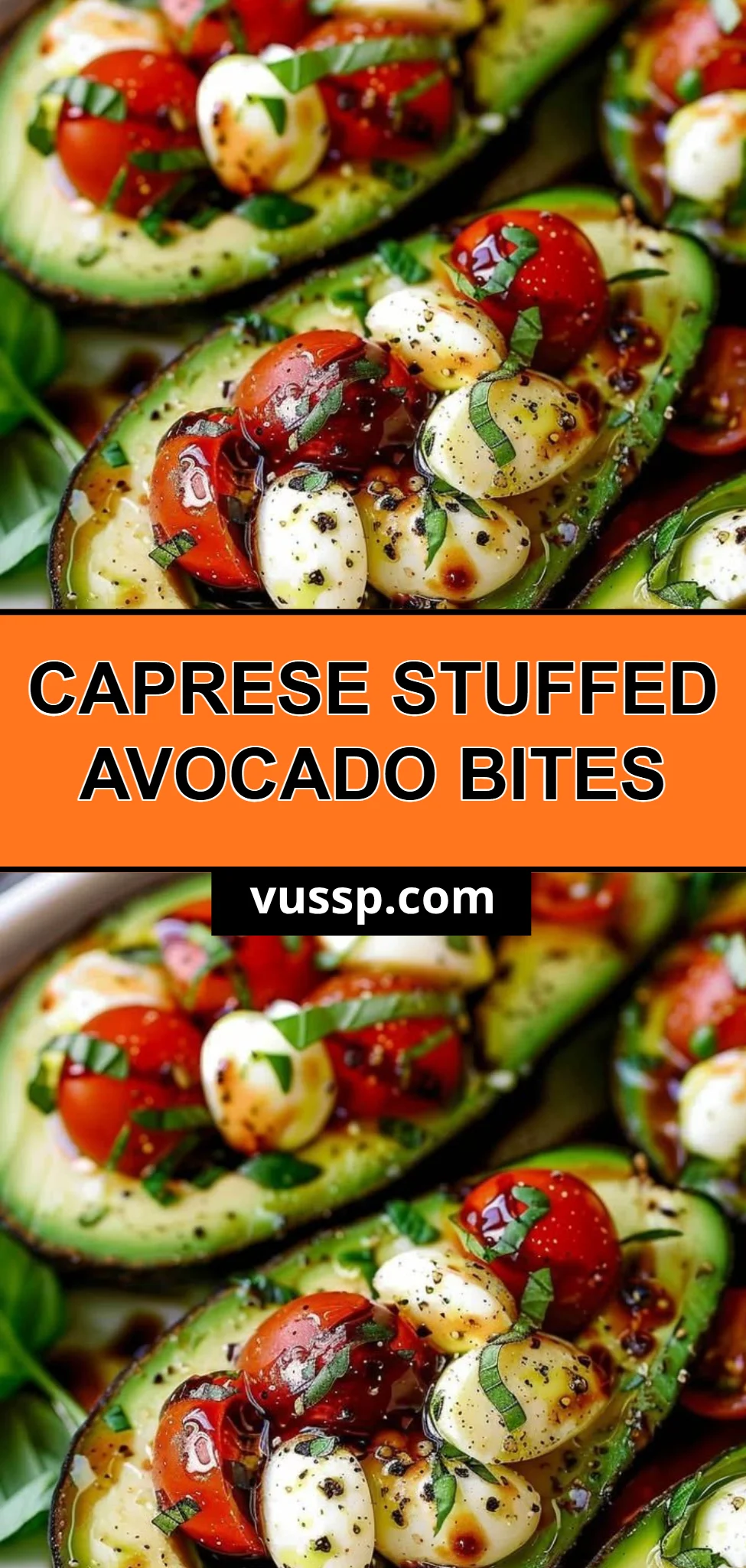 Caprese Stuffed Avocado Bites