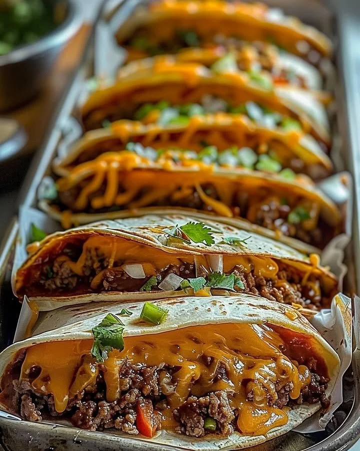 Cheesy Beef Taco Tortilla Pockets
