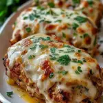 Cheesy garlic chicken meatloaf served with sides