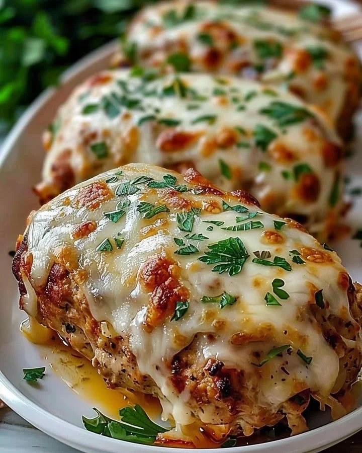 Cheesy Garlic Chicken Meatloaf