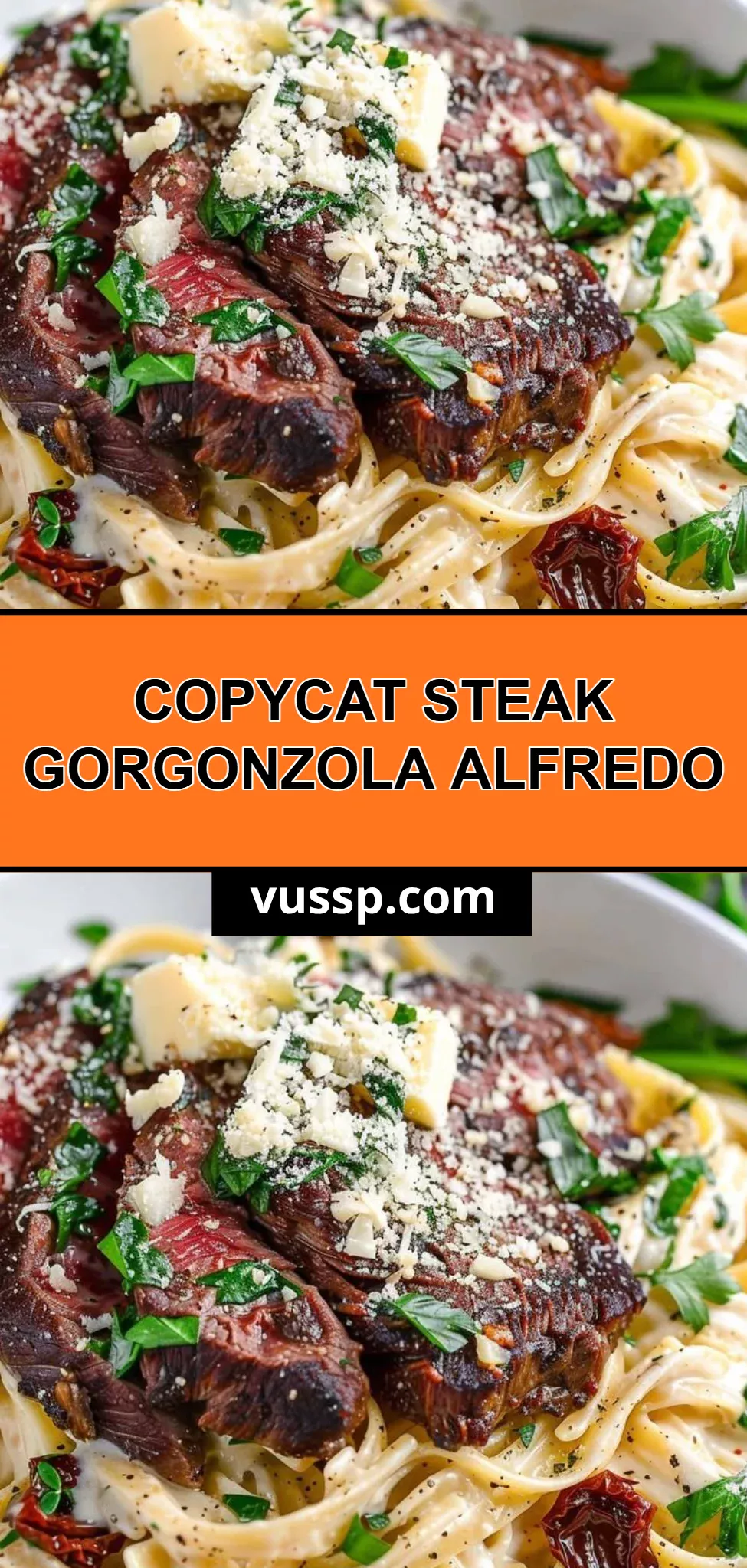 Copycat Steak Gorgonzola Alfredo
