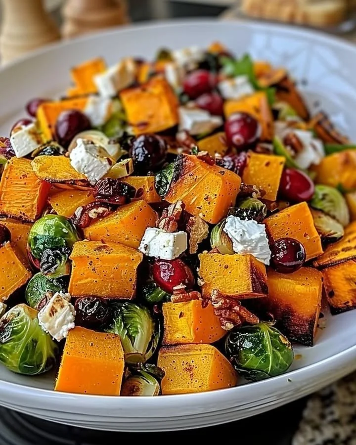 Cranberry-Glazed Roasted Butternut Salad