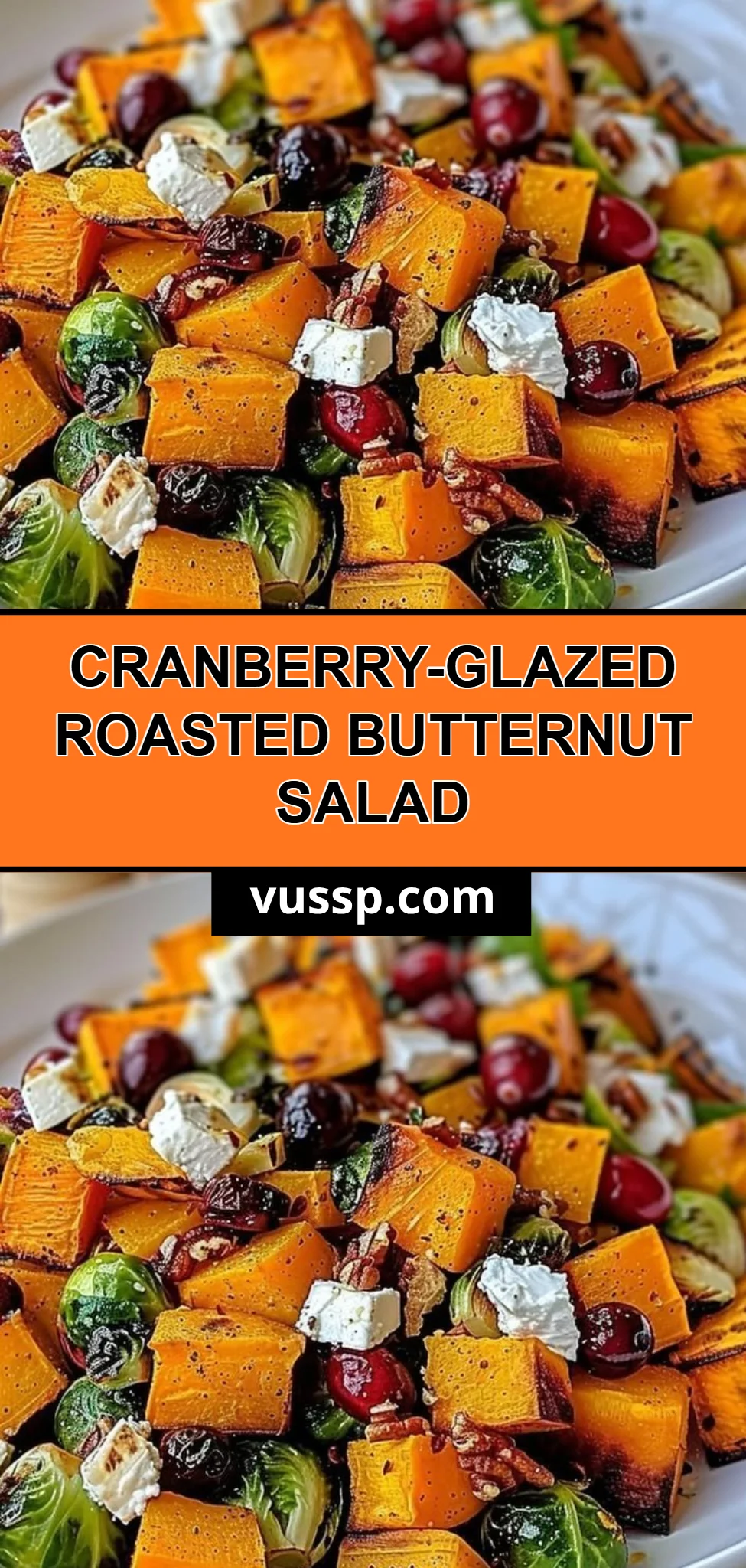 Cranberry-Glazed Roasted Butternut Salad