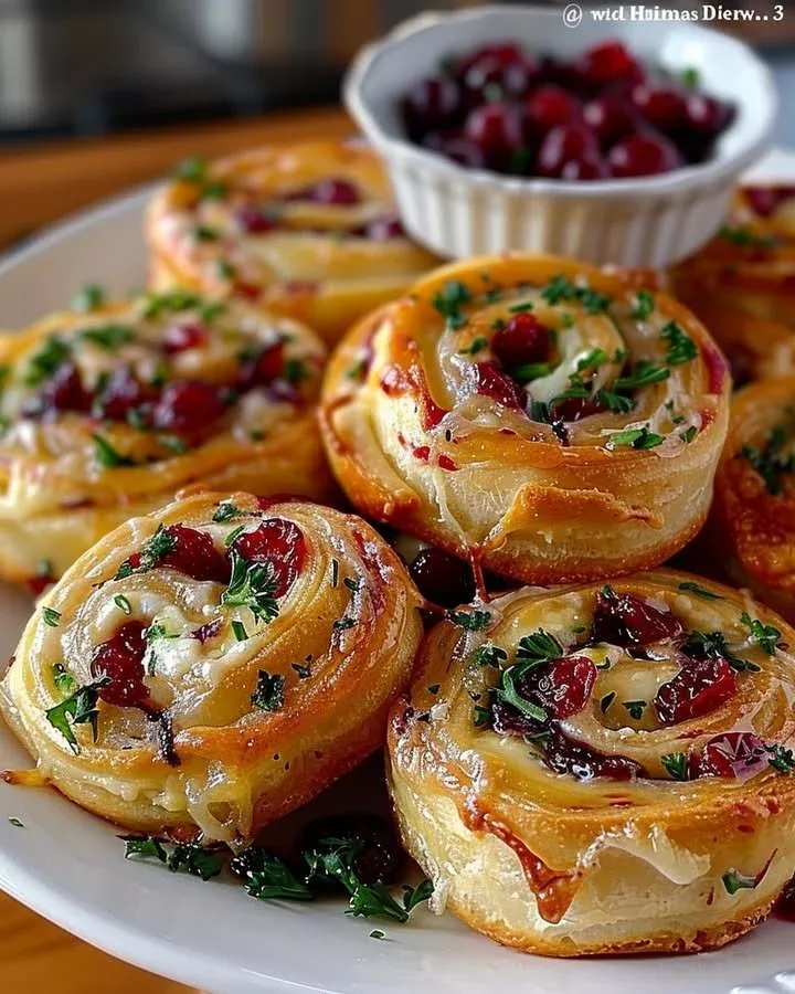 Cream Cheese Cranberry Feta Pinwheels