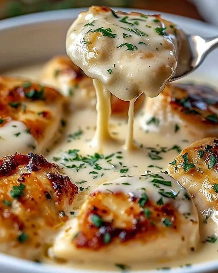 Creamy Asiago Chicken Skillet