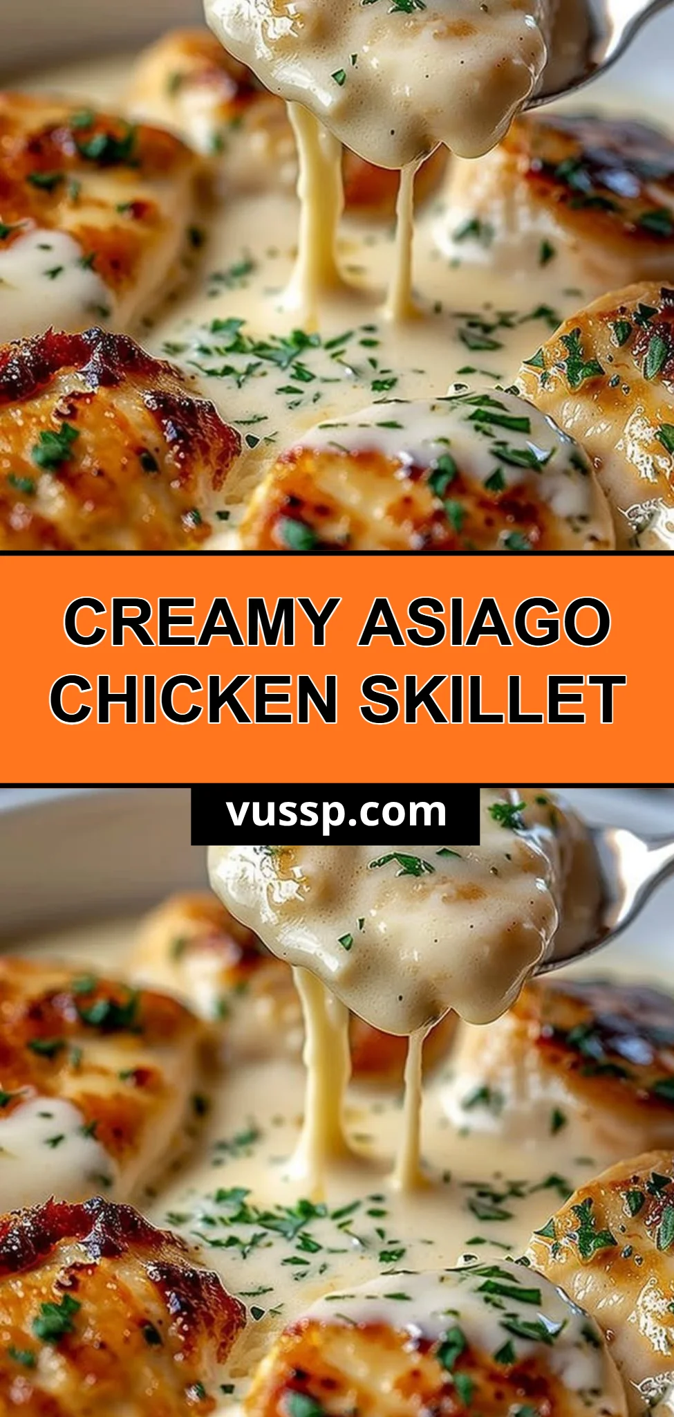 Creamy Asiago Chicken Skillet