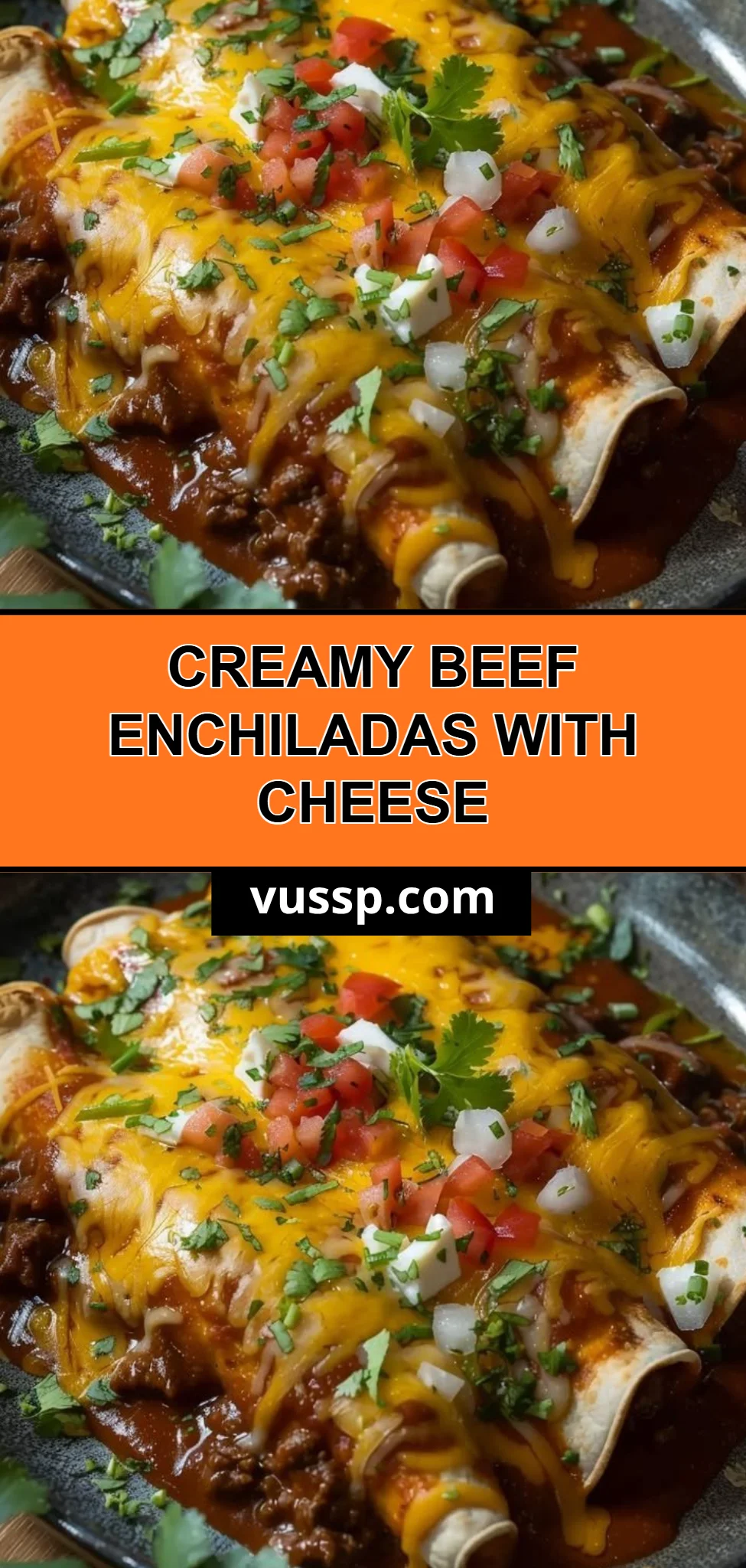 Creamy Beef Enchiladas with Cheese