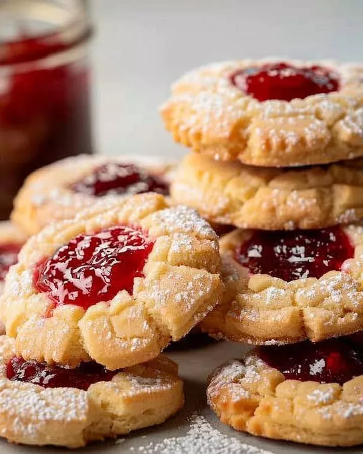 Creamy Blackberry Jam Butter Cookies