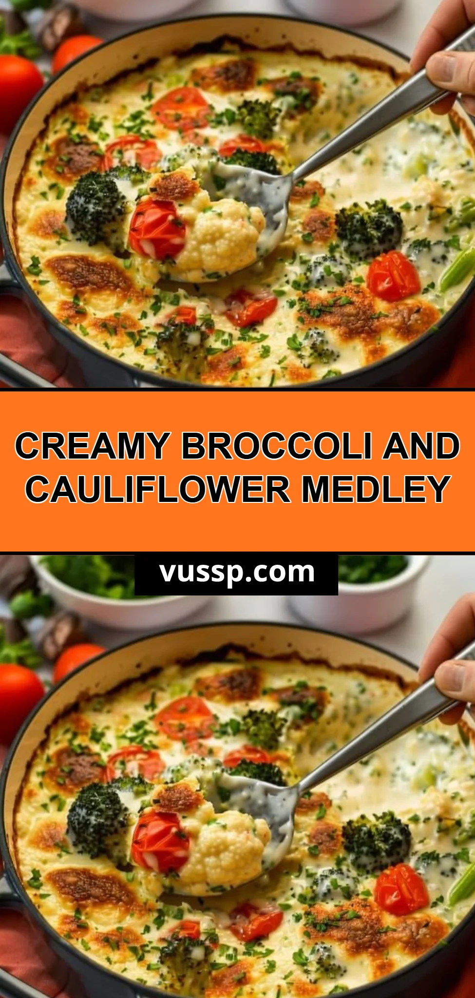 Creamy Broccoli and Cauliflower Medley