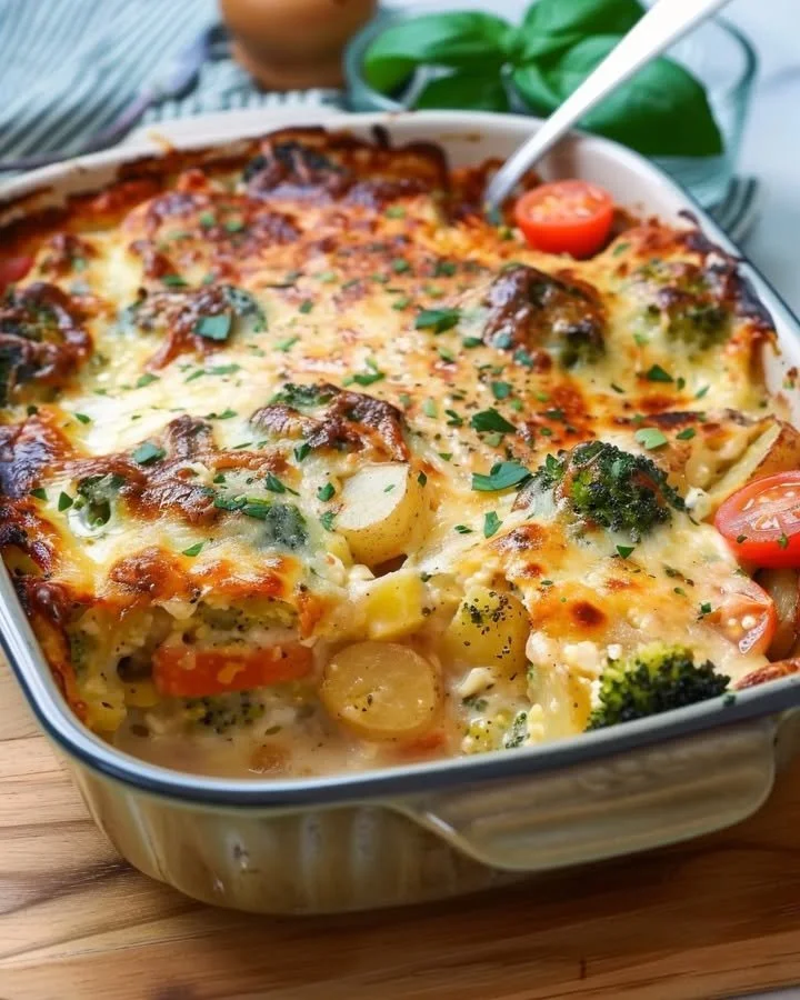 Creamy Broccoli and Potato Bake