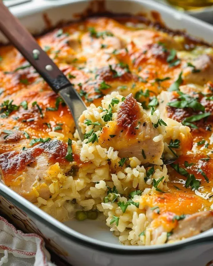 Creamy Chicken Rice Bake