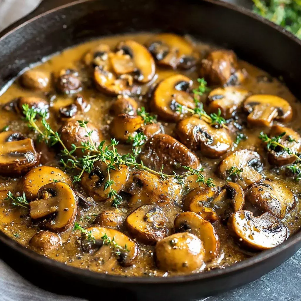 Creamy Garlic Mushroom Stroganoff
