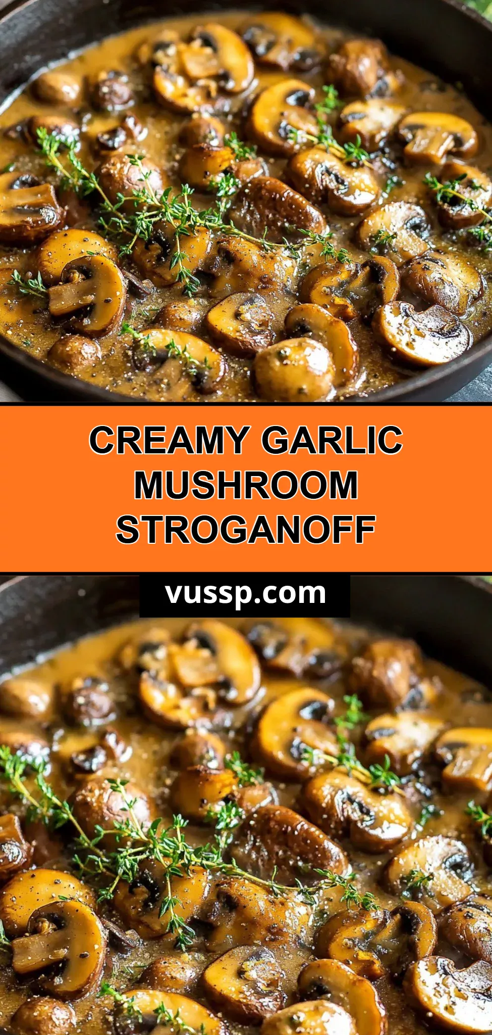 Creamy Garlic Mushroom Stroganoff
