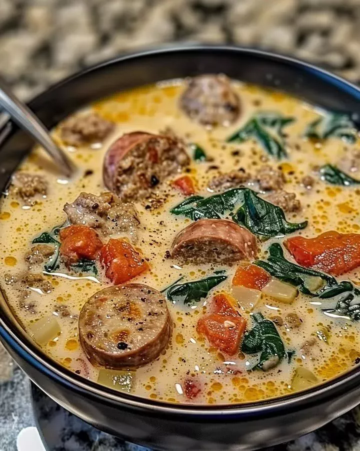 Creamy Italian Sausage Parmesan Soup