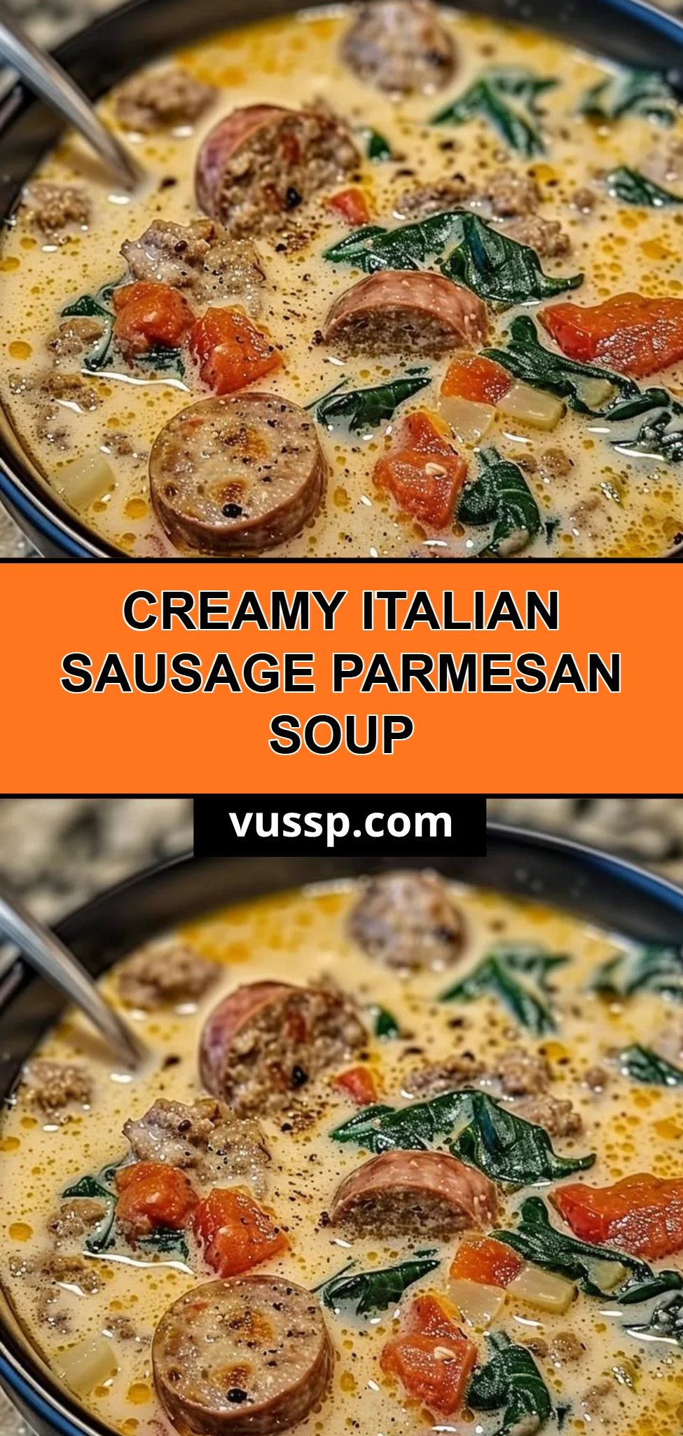 Creamy Italian Sausage Parmesan Soup