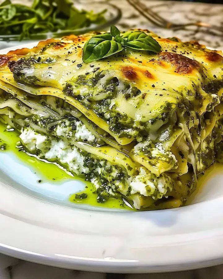 Creamy Pesto Ricotta Lasagna