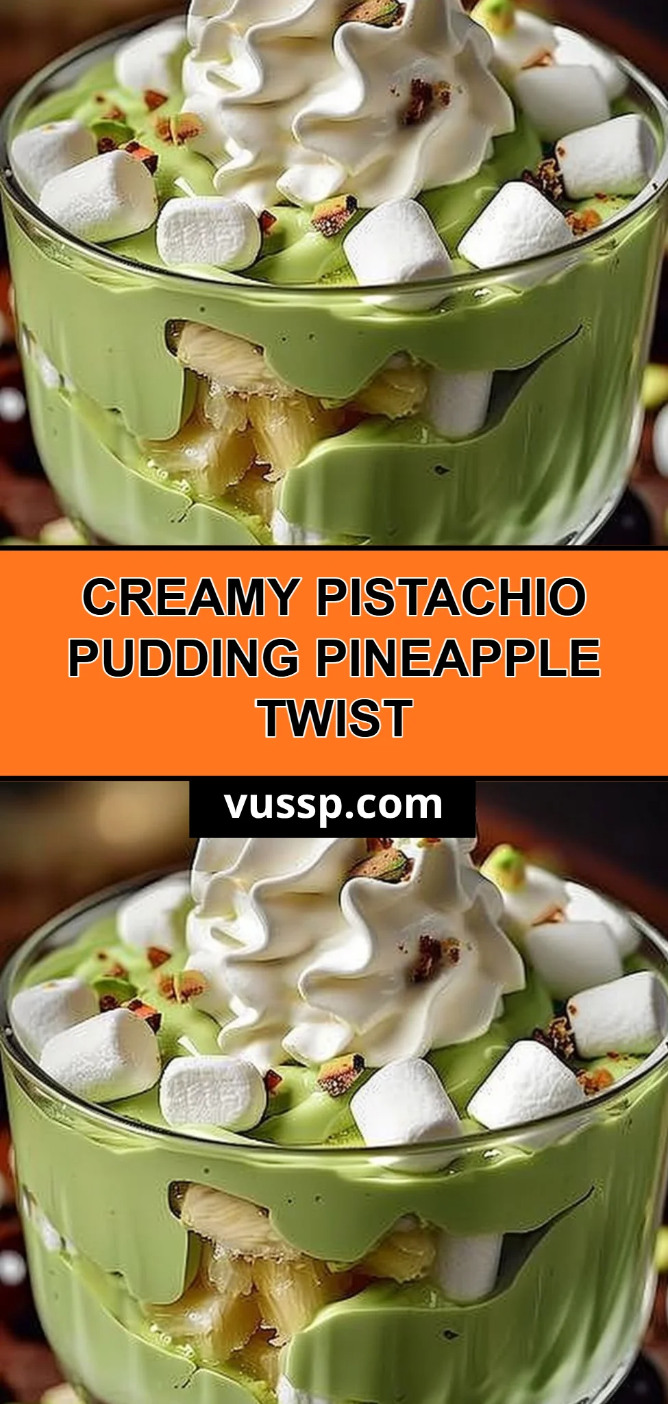 Creamy Pistachio Pudding Pineapple Twist