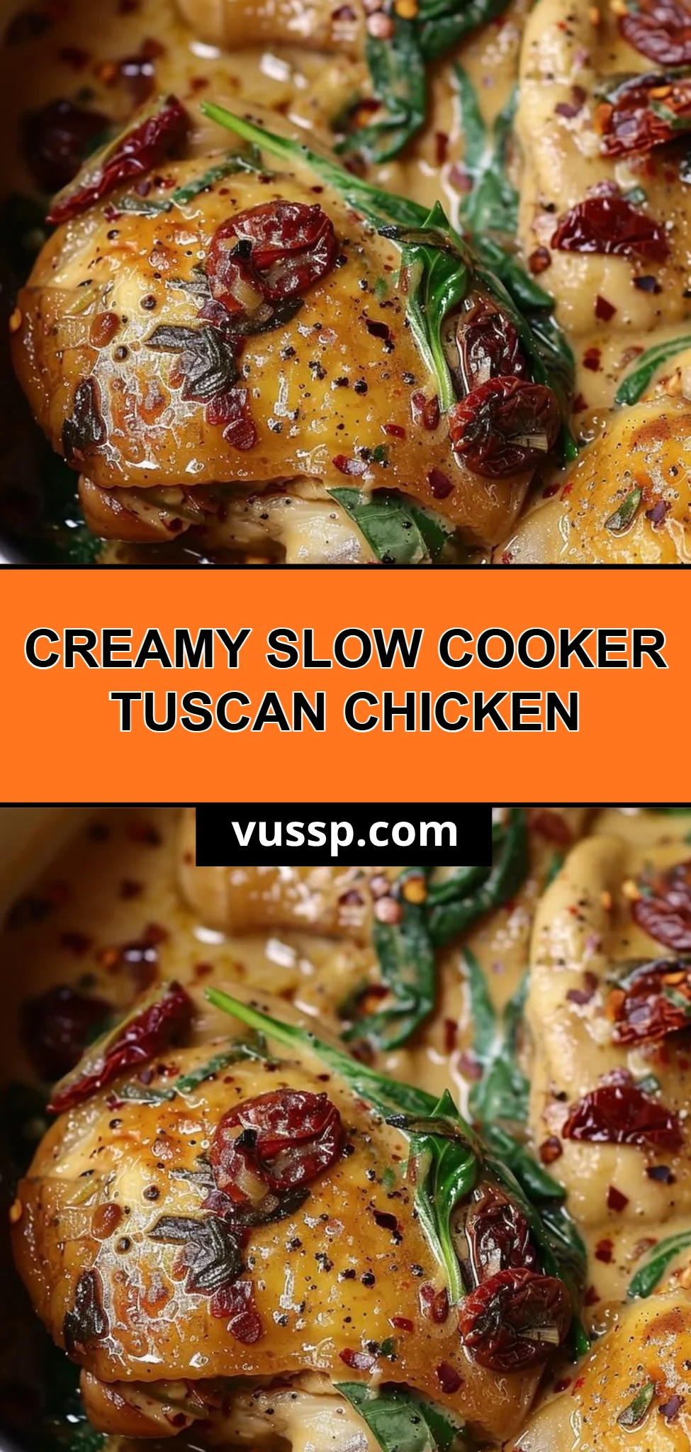 Creamy Slow Cooker Tuscan Chicken