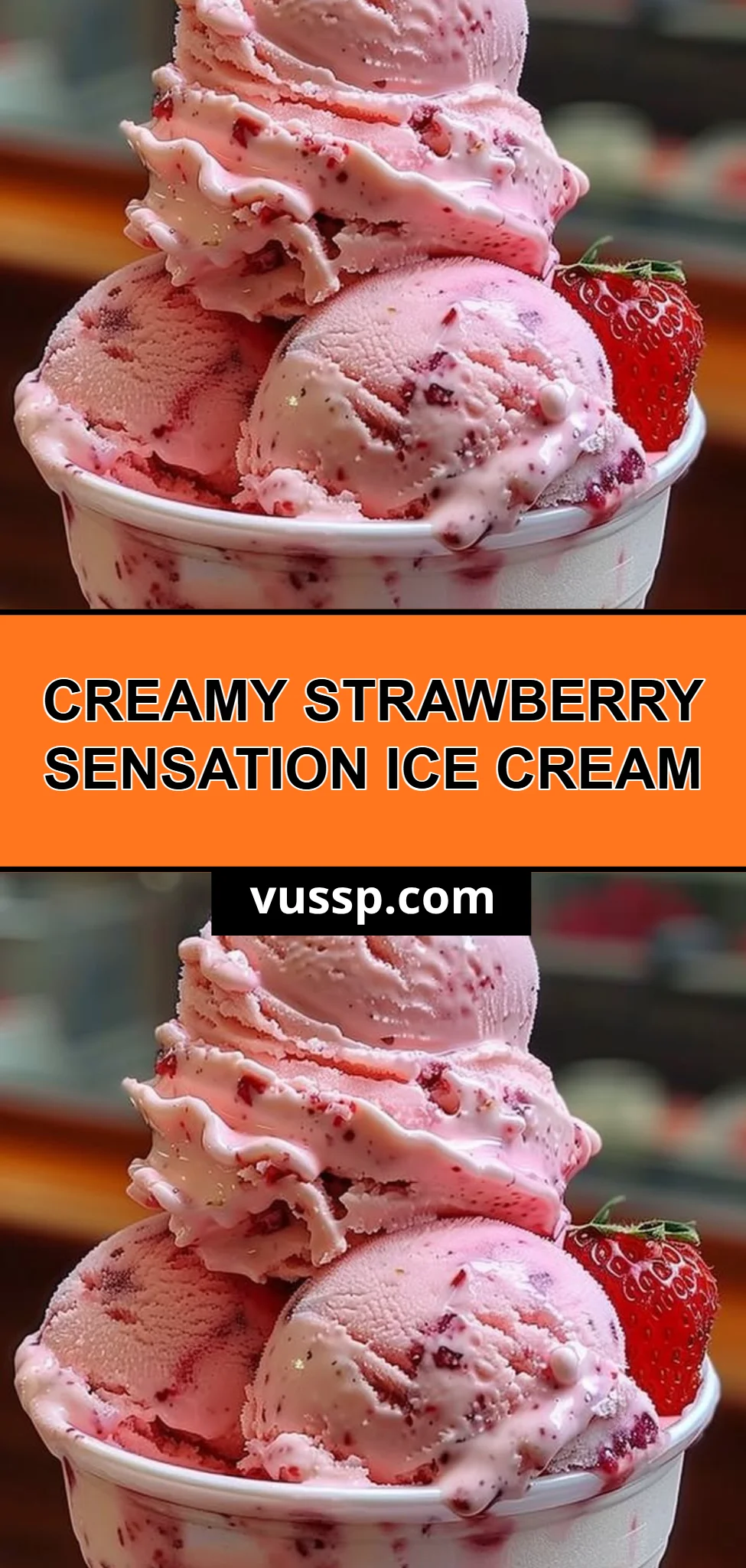 Creamy Strawberry Sensation Ice Cream