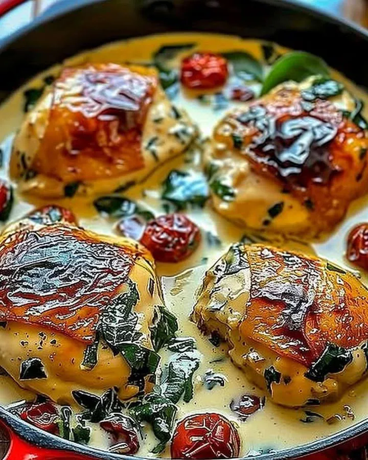 Creamy Tuscan Garlic Chicken Thighs