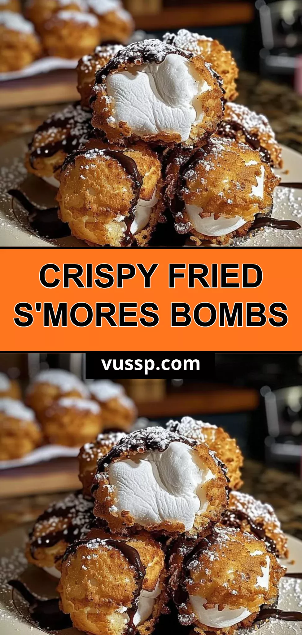 Crispy Fried S'mores Bombs