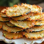 Plate of crispy Parmesan zucchini bites served as a snack or appetizer.