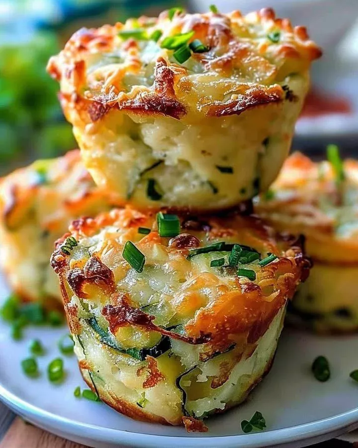 Crispy Parmesan Zucchini Muffins