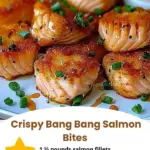 Crispy spicy salmon bites served with dipping sauce