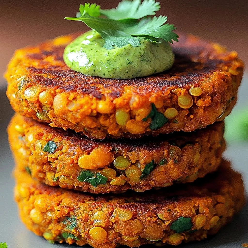 Crispy Sweet Potato Lentil Patties