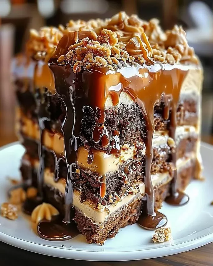 Crunchy Caramel Toffee Cake