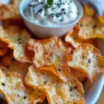 Bowl of crunchy cottage cheese chips served as a healthy snack.