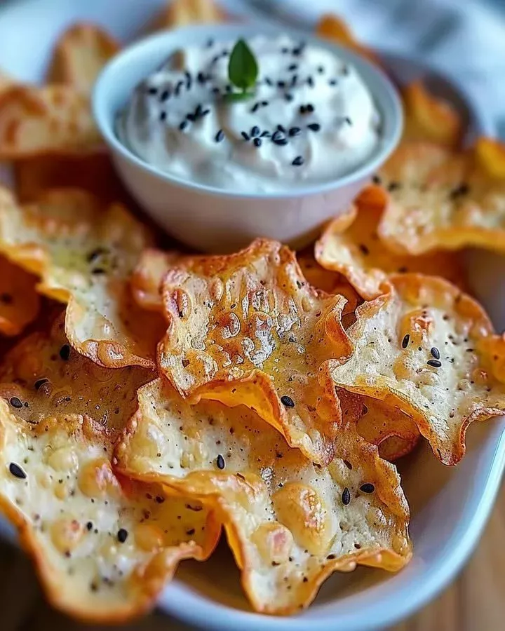 Crunchy Cottage Cheese Chips