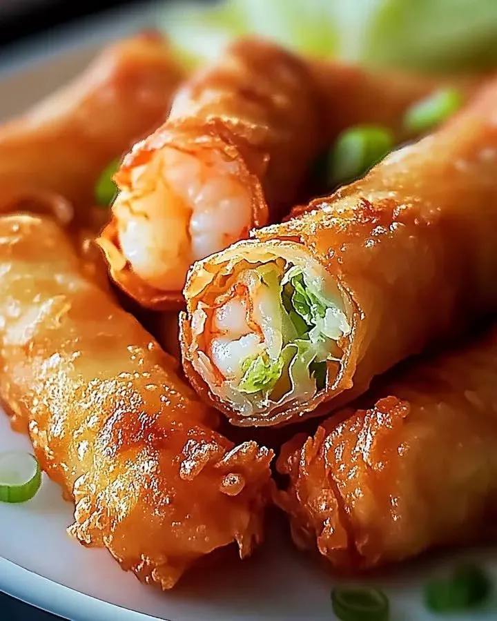 Crunchy Shrimp and Cabbage Egg Rolls