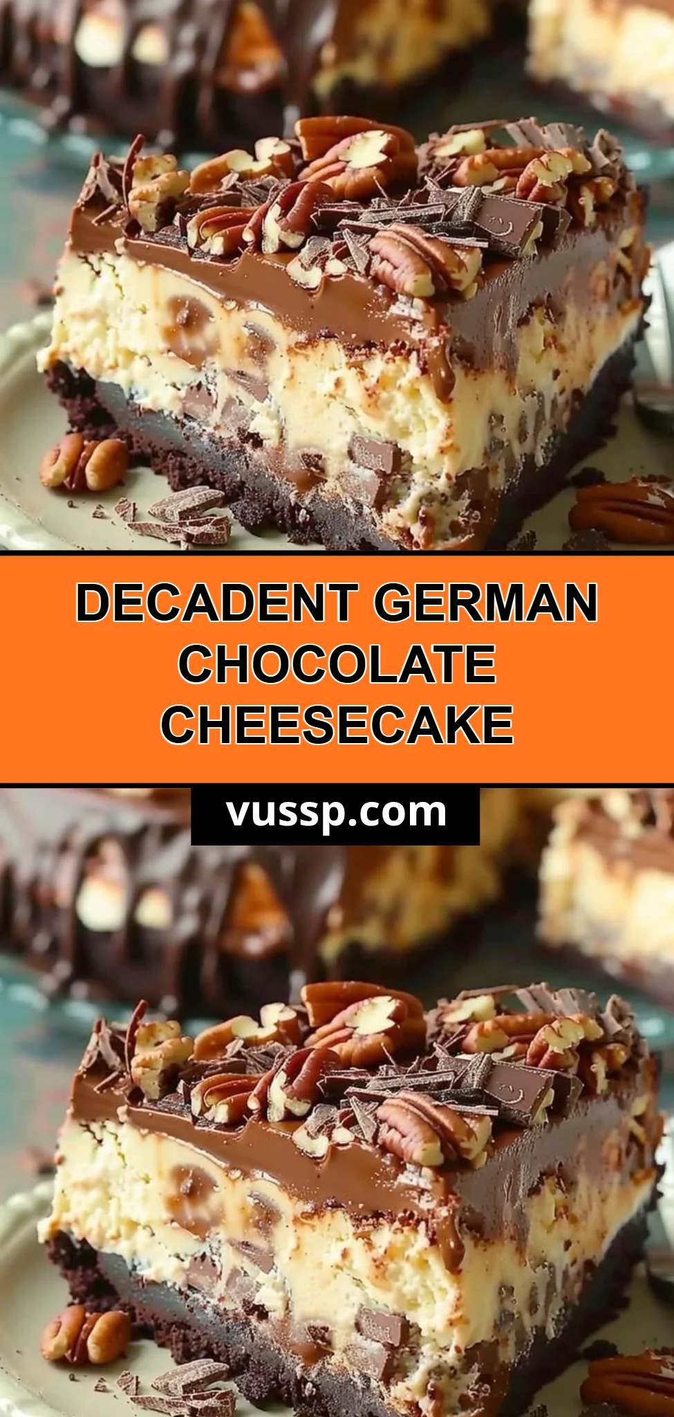 Decadent German Chocolate Cheesecake
