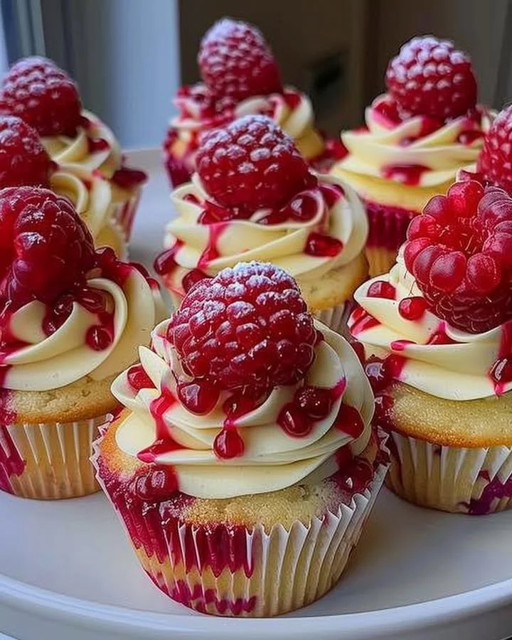 Divine Raspberry Cheesecake Cupcakes