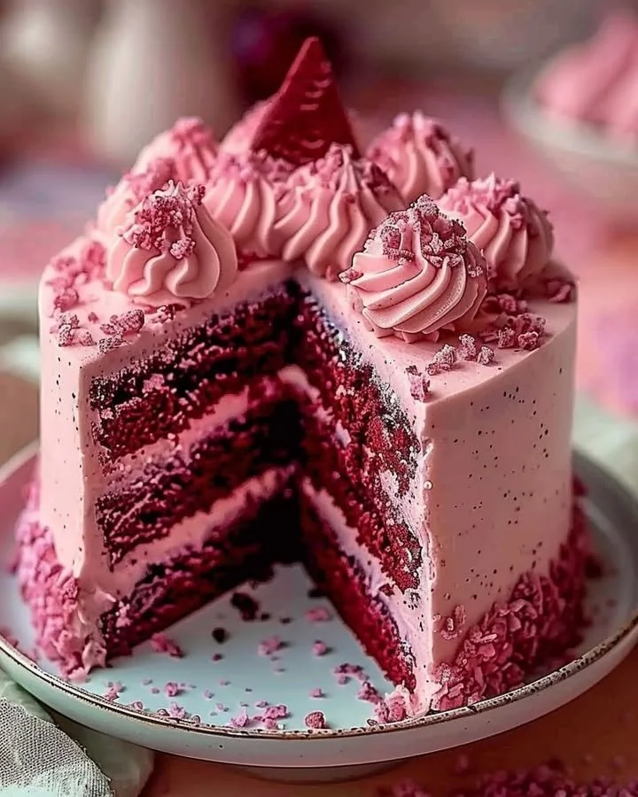 Dreamy Pink Velvet Cake
