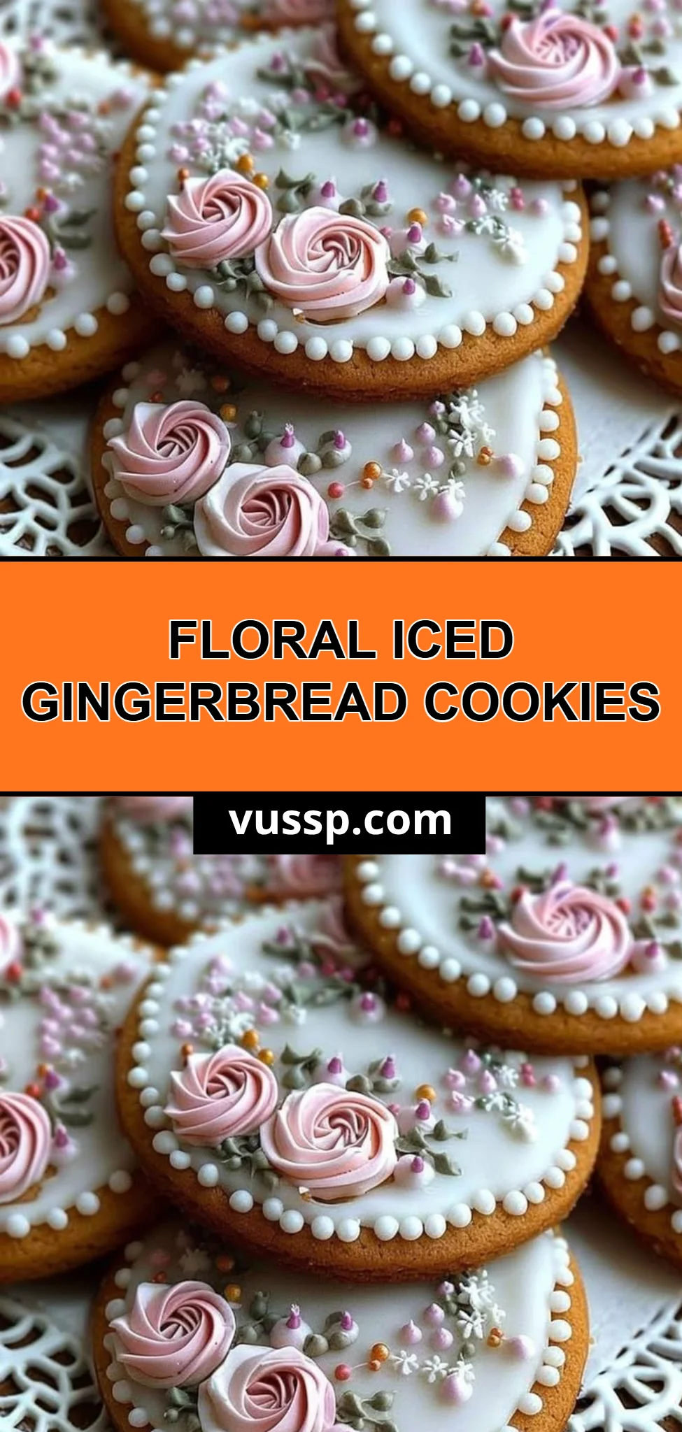 Floral Iced Gingerbread Cookies