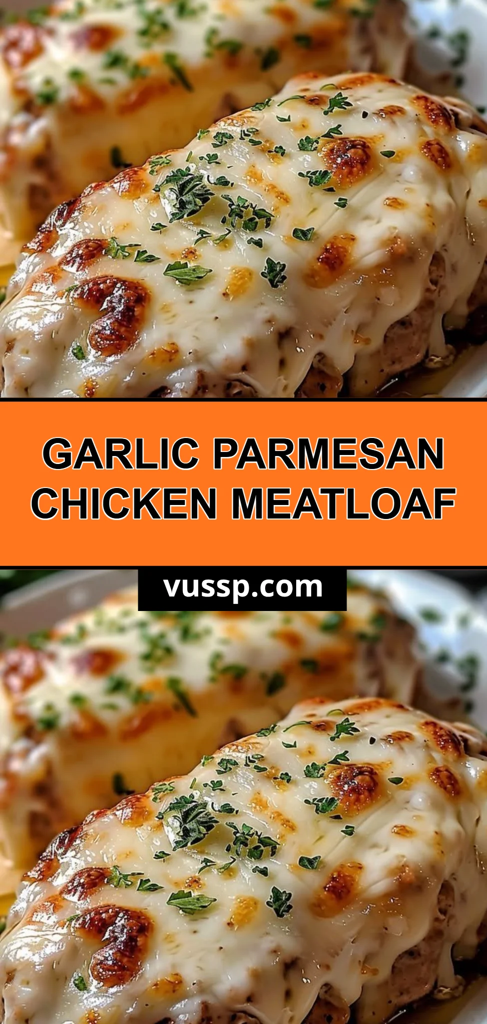 Garlic Parmesan Chicken Meatloaf