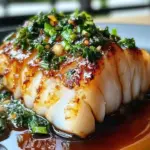 Delicious ginger-soy glazed cod served with rice and vegetables